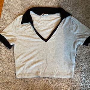 Collared crop top